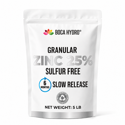 Boca Hydro Granular Zinc 25% Sulfur Free Slow Release Feeds for 6 Months